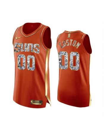 Custom 00 Orange Phoenix Suns 2022 NBA Playoffs Jersey Diamond Edition