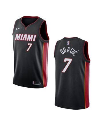 Men's Miami Heat 7 Goran Dragic Icon Swingman Jersey - Black