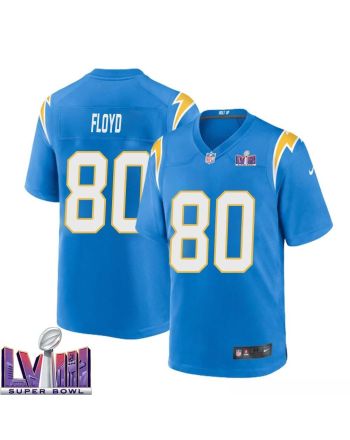 Malcom Floyd 80 Los Angeles Chargers Super Bowl LVIII Men Home Game Jersey - Powder Blue