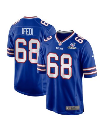 Germain Ifedi 68 Buffalo Bills 2023 Playoffs Patch Game Men Jersey - Royal