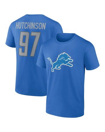 Aidan Hutchinson 97 Detroit Lions Unisex T-shirt - Blue