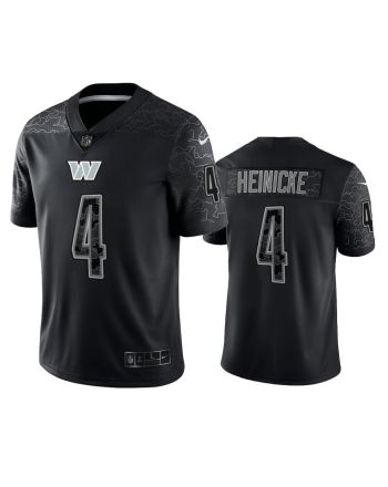 Taylor Heinicke 4 Washington Commanders Black Reflective Limited Jersey - Men