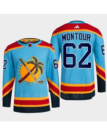 Florida Panthers 2023 Reverse Retro 2.0 Brandon Montour 62 Blue Primegreen Jersey Men's