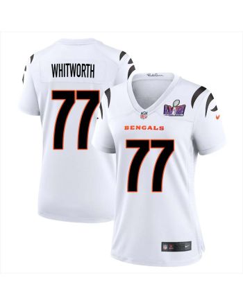 Andrew Whitworth 77 Cincinnati Bengals Super Bowl LVIII Women Away Limited Jersey - White