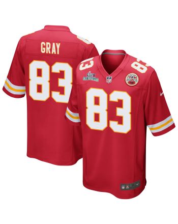 Noah Gray 83 Kansas City Chiefs Super Bowl LVII Champions Men Game Jersey - Red