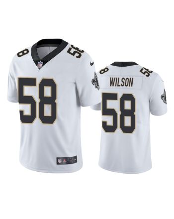 New Orleans Saints Wilson 58 White Vapor Limited Jersey