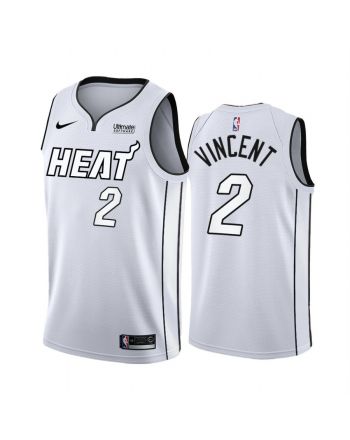 Miami Heat Gabe Vincent White Hot 2022 Playoffs 2 Jersey