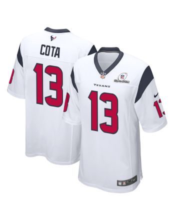 Chase Cota 13 Houston Texans 2024 Divisional Patch Game Men Jersey - White