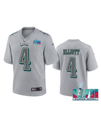 Jake Elliott 4 Philadelphia Eagles Super Bowl LVII Youth Atmosphere Game Jersey - Gray