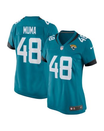 Chad Muma 48 Jacksonville Jaguars Women's Game Jersey - Teal