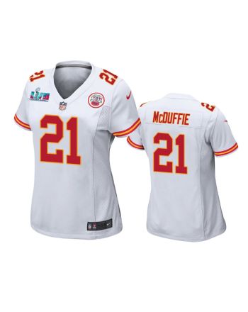 Trent McDuffie 21 Kansas City Chiefs Super Bowl LVII Game Jersey - Women White