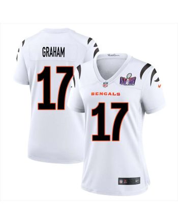 Shayne Graham 17 Cincinnati Bengals Super Bowl LVIII Women Away Limited Jersey - White