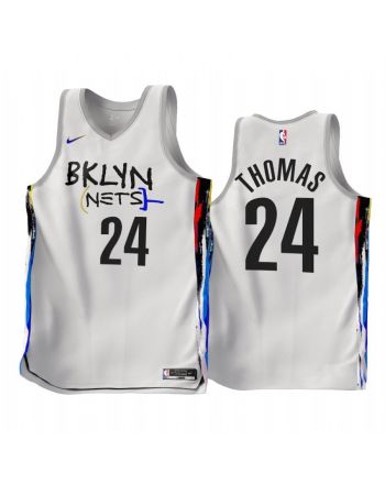 Cameron Thomas 2022-23 Brooklyn Nets White 24 City Edition Jersey - Men Jersey