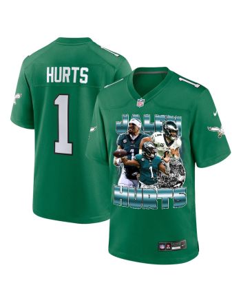 Jalen Hurts 1 Philadelphia Eagles Heartbeat Game Jersey - Men, Green