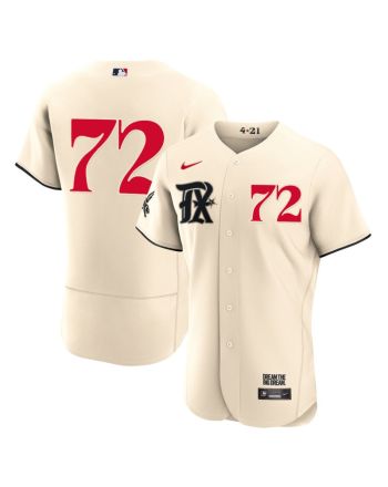 Jonathan Hernández 72 Texas Rangers 2023 City Connect Flex Base Elite Jersey - Cream