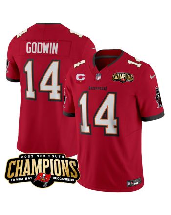 Chris Godwin 14 Tampa Bay Buccaneers 2023 NFC South Champions Patch Game Men Jersey - Red