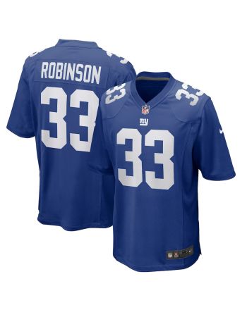 Aaron Robinson 33 New York Giants Game Player Jersey - Royal