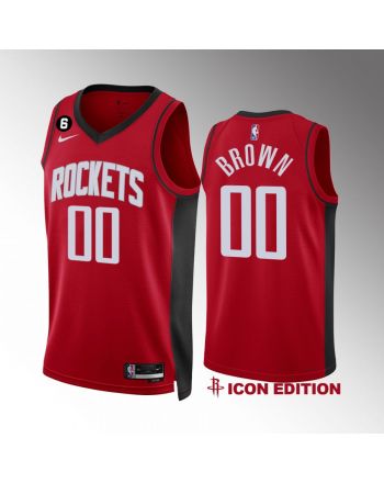 Sterling Brown 00 Houston Rockets Red Jersey 2022-23 Icon Edition Swingman