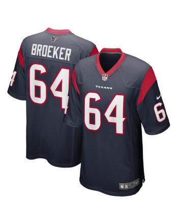 Nick Broeker 64 Houston Texans Men's Team Game Jersey - Navy