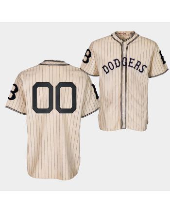 Brooklyn Dodgers Custom 1933 Heritage 00 Gold Pinstripe Jersey