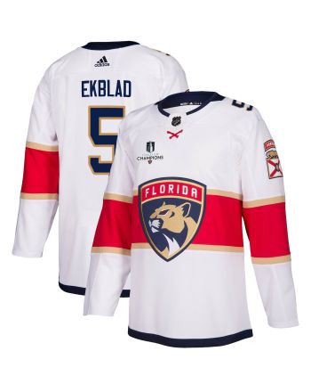 Florida Panthers Aaron Ekblad 5 Away 2023 Stanley Cup Champions Breakaway Men Jersey - White