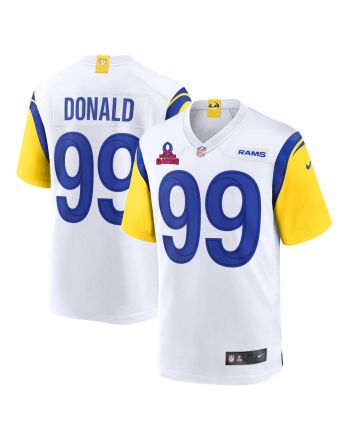 Aaron Donald 99 Los Angeles Rams 2024 Pro Bowl Patch Alternate Game Men Jersey - White