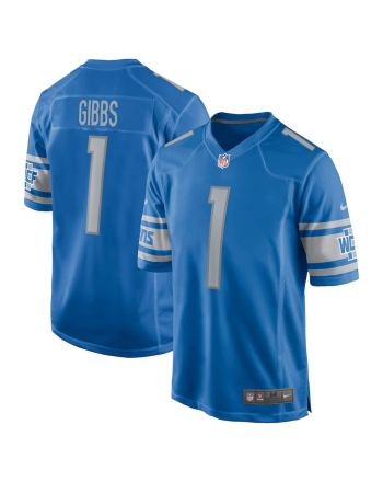 Jahmyr Gibbs 1 Detroit Lions Youth 2023 Draft First Round Pick Game Jersey - Blue