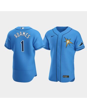 Men's Tampa Bay Rays Willy Adames 1 Light Blue Alternate Jersey Jersey