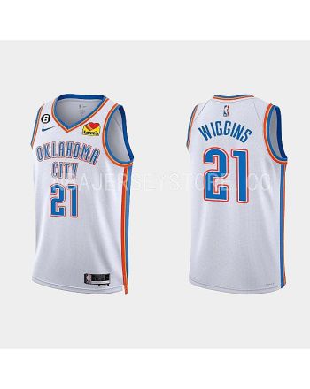 Oklahoma City Thunder Aaron Wiggins 21 2022-23 Association Edition White Men Jersey Swingman