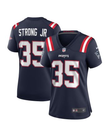 Pierre Strong Jr. 35 New England Patriots Women Game Jersey - Navy