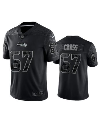 Charles Cross 67 Seattle Seahawks Black Reflective Limited Jersey - Men