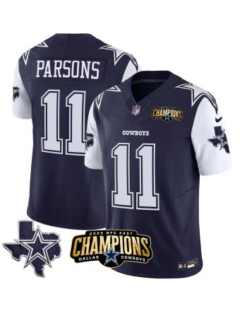 Micah Parsons 11 Dallas Cowboys 2023 NFC East Champions Patch Game Men Jersey - Navy