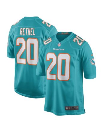 Justin Bethel Miami Dolphins Game Player Jersey - Aqua