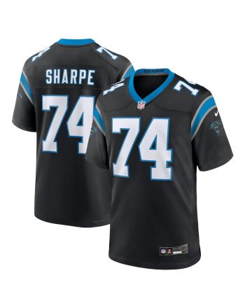 David Sharpe 74 Carolina Panthers Men Team Game Jersey - Black