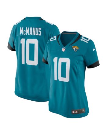 Brandon McManus 10 Jacksonville Jaguars Women Team Game Jersey - Teal