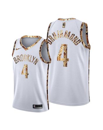 Andre Drummond 4 Brooklyn Nets Python Skin White Jersey 2022 New Number - Men Jersey