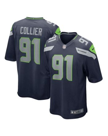 L.J. Collier 91 Seattle Seahawks Game Jersey - College Navy