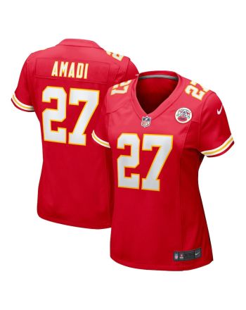 Ugo Amadi 27 Kansas City Chiefs Women's Home Game Player Jersey - Red