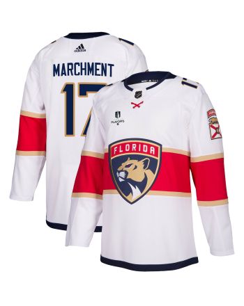 Florida Panthers Mason Marchment 17 Away 2023 Stanley Cup Playoffs Breakaway Men Jersey - White