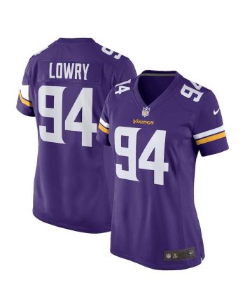 Dean Lowry 94 Minnesota Vikings Women's Game Jersey - Purple