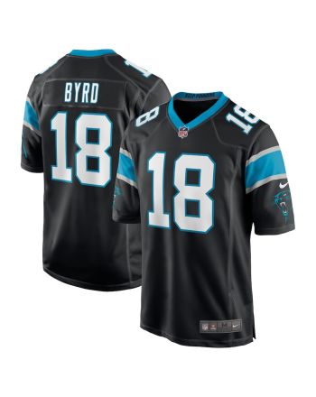 Damiere Byrd 18 Carolina Panthers Men's Team Game Jersey - Black