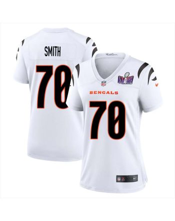 D’Ante Smith 70 Cincinnati Bengals Super Bowl LVIII Women Away Limited Jersey - White