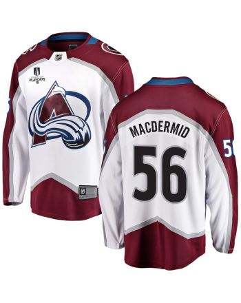 Kurtis MacDermid 56 Colorado Avalanche Stanley Cup 2023 Playoffs Patch Away Breakaway Men Jersey - White