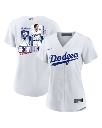 Shohei Ohtani 17 Los Angeles Dodgers Signed Welcome To The Sho Home Women Jersey - White