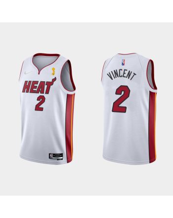 Miami Heat 2 Gabe Vincent Champions Cup 2023 Patch White Jersey