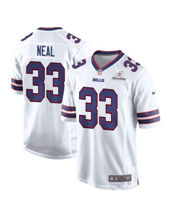 Siran Neal 33 Buffalo Bills 2024 Divisional Patch Game Men Jersey - White