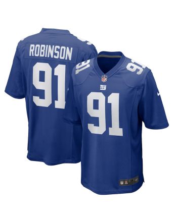 A'Shawn Robinson 91 New York Giants Men Team Game Jersey - Royal