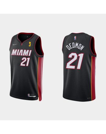 Miami Heat Dewayne Dedmon 21 Champions Cup Black Jersey Icon