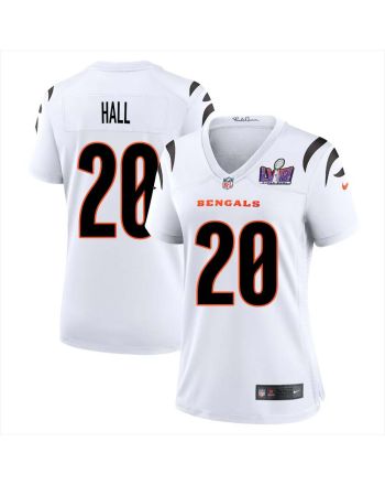 Leon Hall 20 Cincinnati Bengals Super Bowl LVIII Women Away Limited Jersey - White