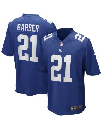 Tiki Barber 21 New York Giants Men Game Retired Jersey - Royal